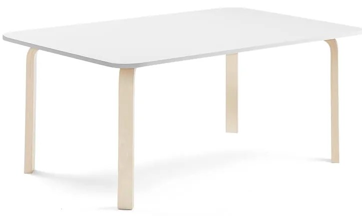 Stôl ELTON, 1800x800x590 mm, laminát - biela, breza