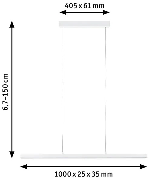 Paulmann 79901 - LED/42W Stmievateľný luster na lanku LENTO 230V