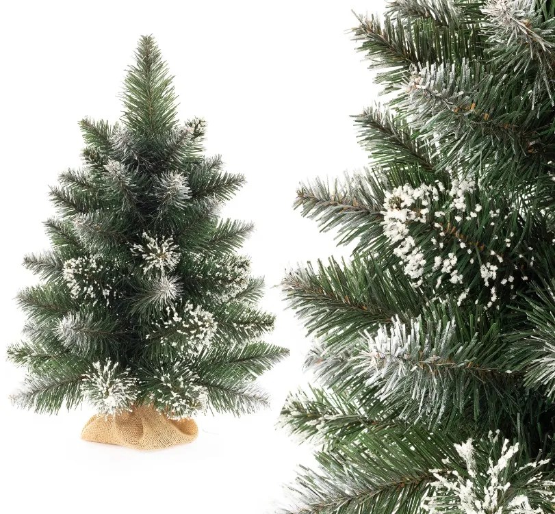 Vianočný stromček Borovica diamantová so striebornými trblietkami 55 cm