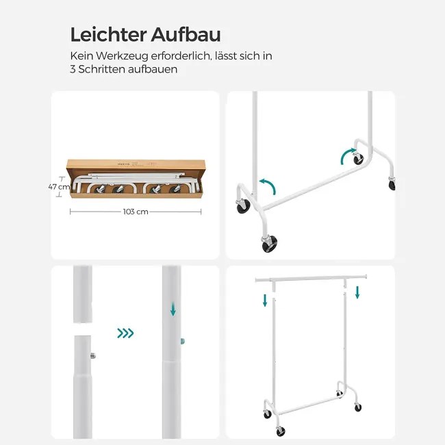 Vešiakový stojan na kolieskach HSR011W01