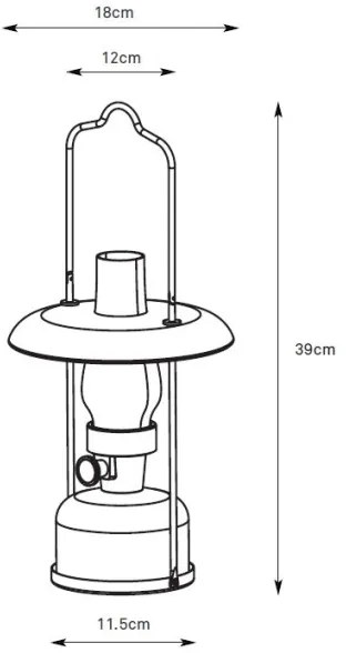 Markslöjd 108893-LED Stmievateľná nabíjacia lampa FANOS LED/2,5W/3,7V 4000 mAh IP44 čierna