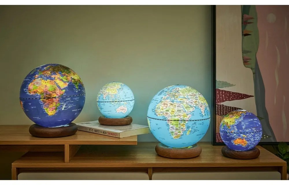 Glóbus ø 20 cm Atlas LED – Gingko