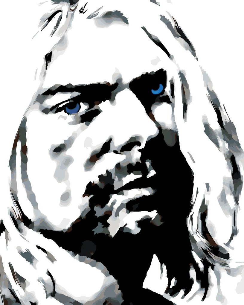 Gario Maľovanie podľa čísel Kurt Cobain Rozmery: 30 x 40 cm, Rámovanie: S vnútorným rámom
