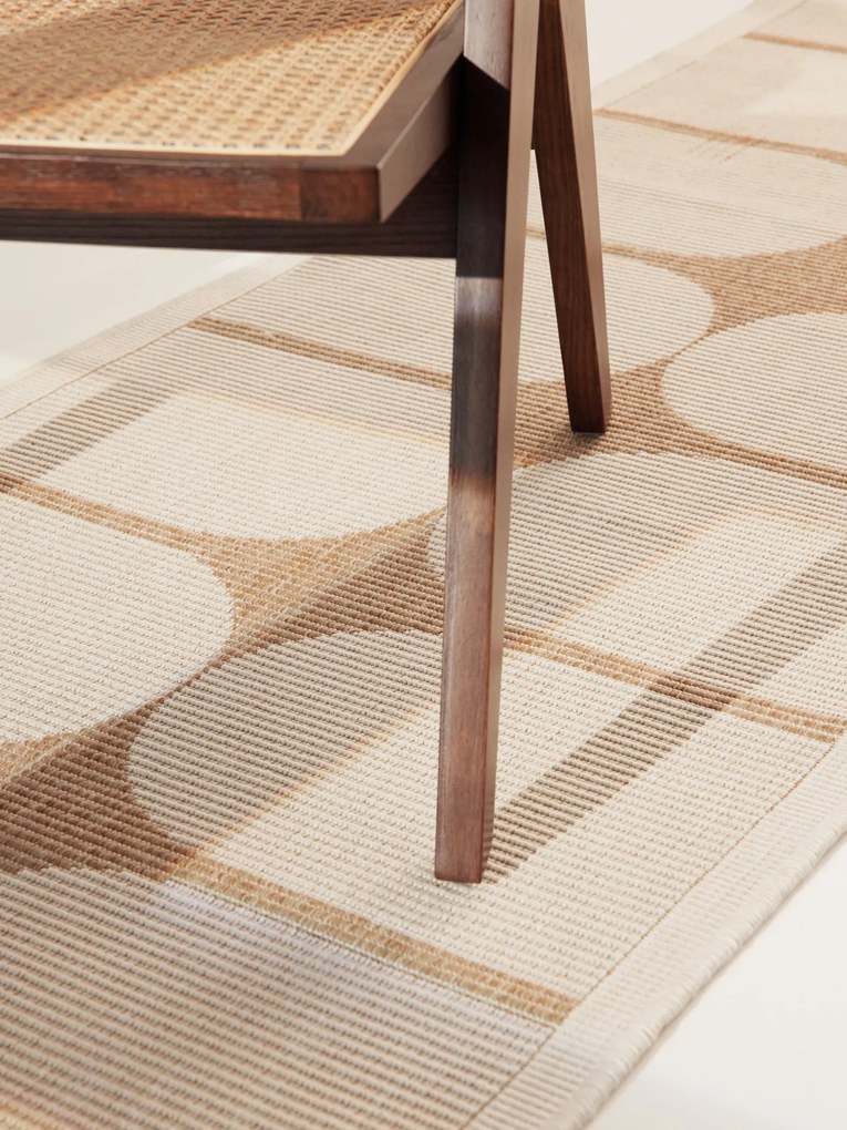 NORTHRUGS, Koberec behúň Duet Bowen 106245 Beige/White - na von aj na doma, 80x250, béžová, chodba / predsieň