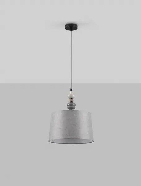 LED sivý moderný luster Damo 34