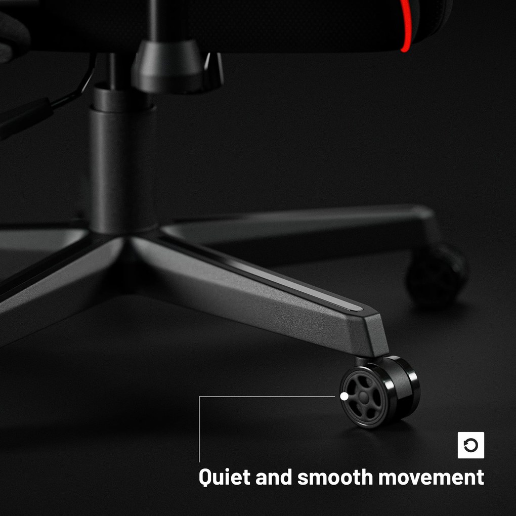 Čierne herné kreslo s LED RGB osvetlením: Diablo X-Starter