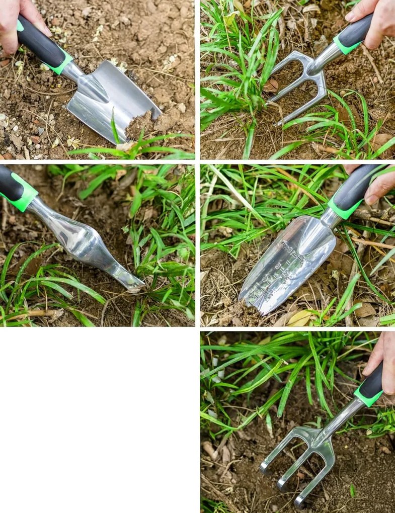 Súprava 5 ks záhradného náradia FUNAF zelená