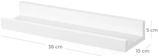 Sada 3 nástenných políc SHELFY, biela