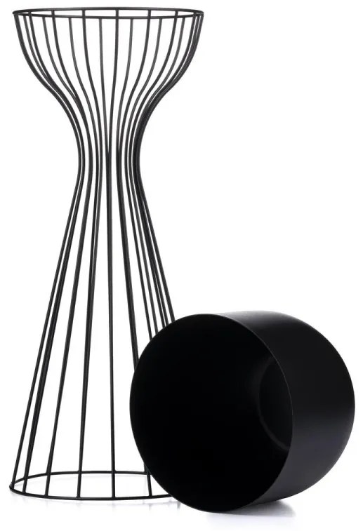 Kvetináč na stojane LOFT V 56 cm čierny