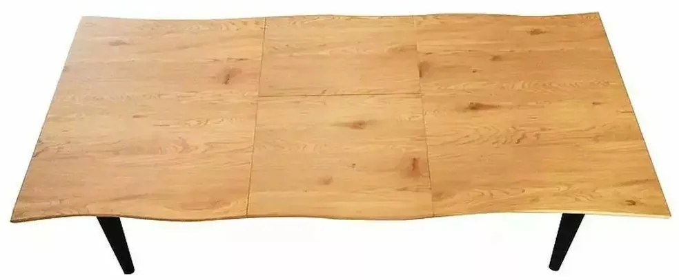Rozkládací jídelní stůl Fresno 120/180 cm dub přírodní/černý