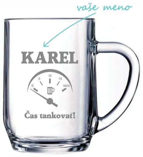 Pieskovaný polliter na pivo Čas tankovať