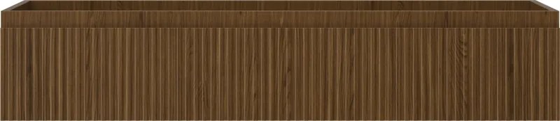 Mexen Rivel, kúpeľňová skrinka pod umývadlo 120 cm, 1 zásuvka, drážkovaná, orech, 91A20-12023-1-BF86