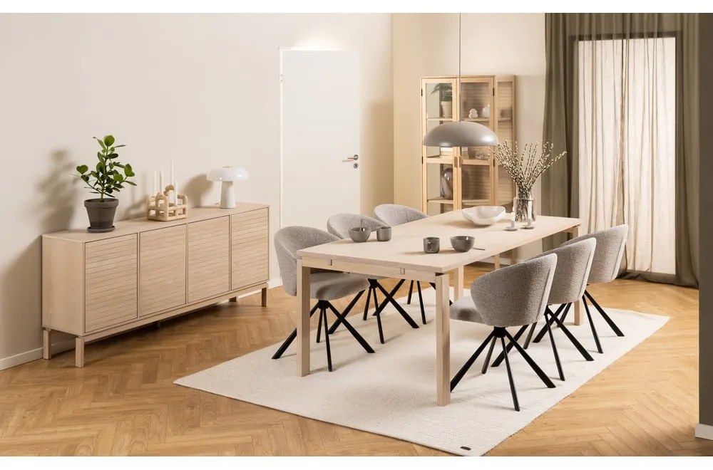 Rozkladací jedálenský stôl s doskou v dubovom dekore 100x200 cm Linley – Actona