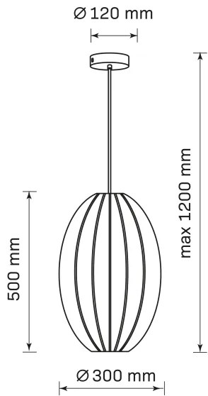 Luster na lanku KAREI 1xE27/20W/230V pr. 30 cm biela