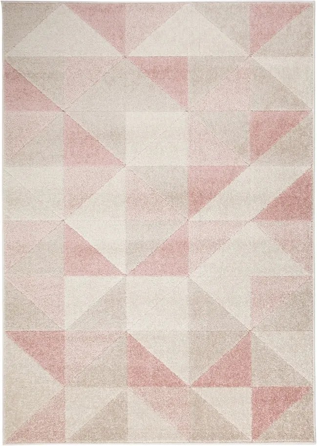 Ružový koberec Flair Rugs Urban Triangle, 133 x 185 cm