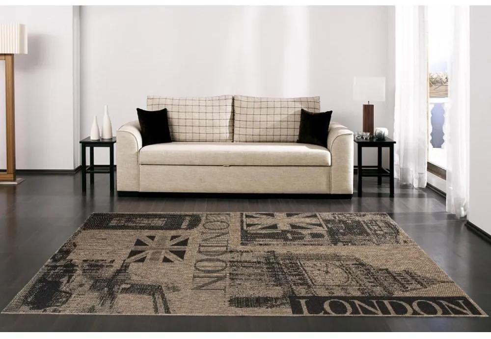 Kusový koberec Londýn hnedý 200x290cm
