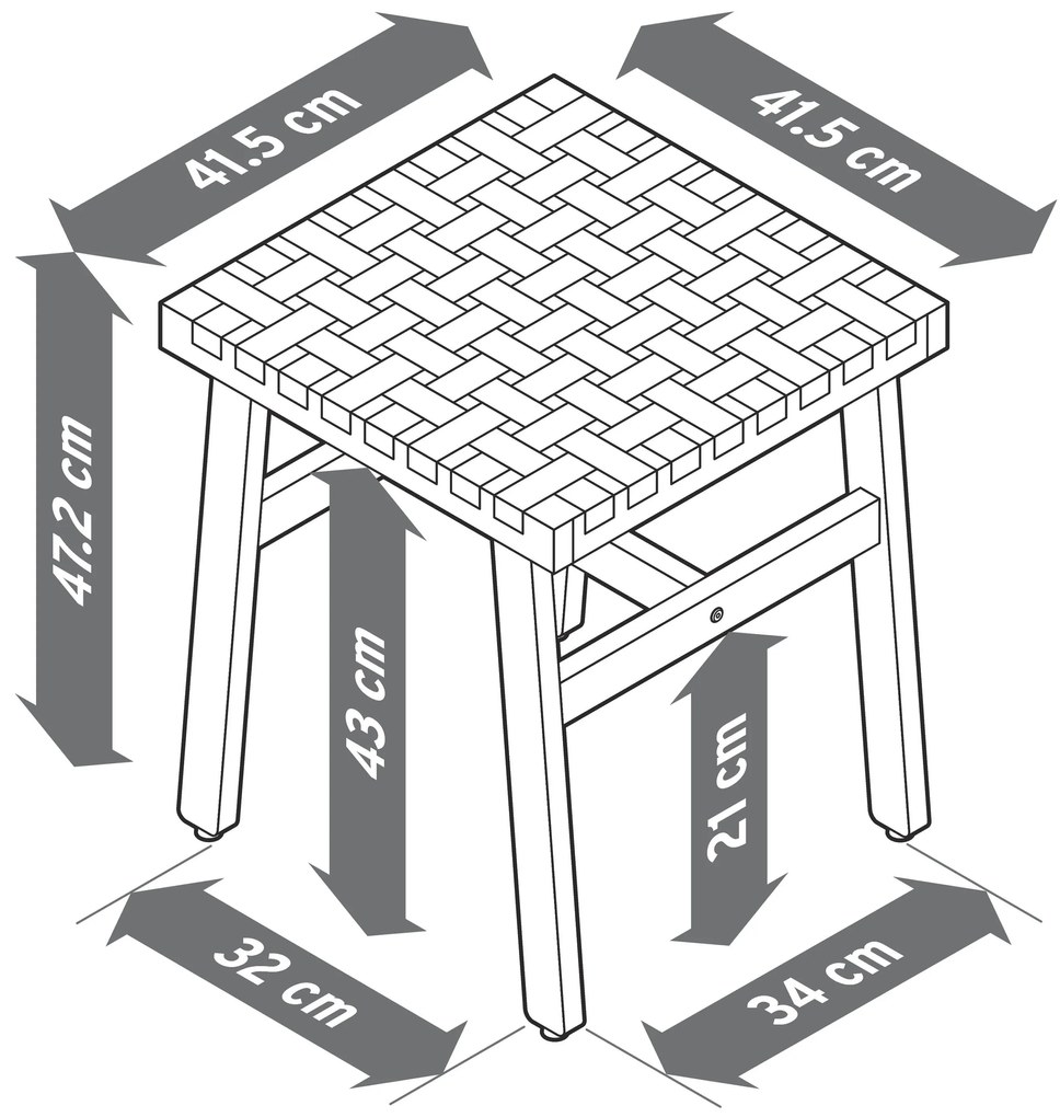 Taburetka s výpletom