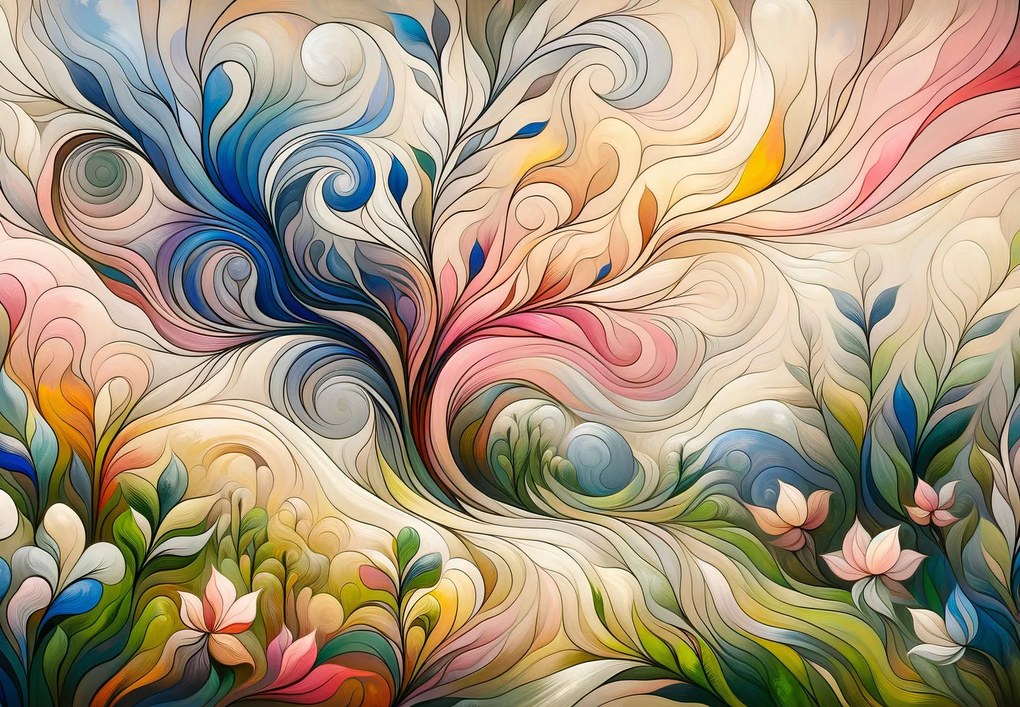 Fototapeta - Roztancovaná farebná príroda (147x102 cm)