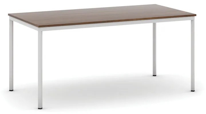 Jedálenský stôl, 1600 x 800 mm, sivá podnož, orech