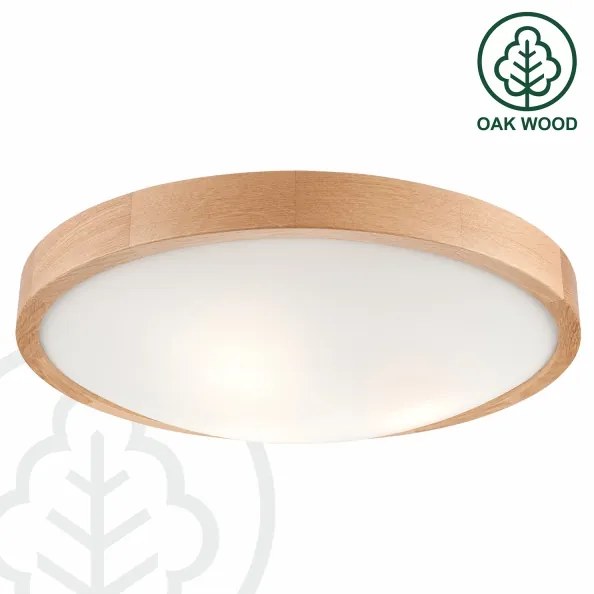 Brilagi - LED stropné svietidlo CARVALHO SLIM 3xE27/15W/230V, dub, priemer 47 cm