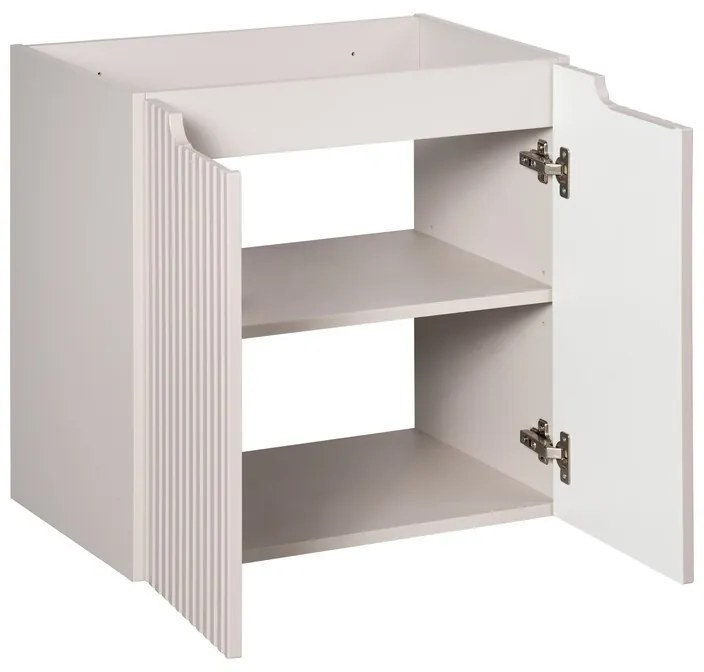 Koupelnová sestava Nova Cashmere s deskou, umyvadly a skříňkami 120 cm kašmírová/bílá