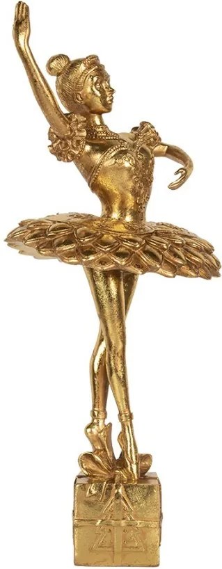 Zlatá antik dekorácia Ballerina na podstavci - 20*17*45 cm