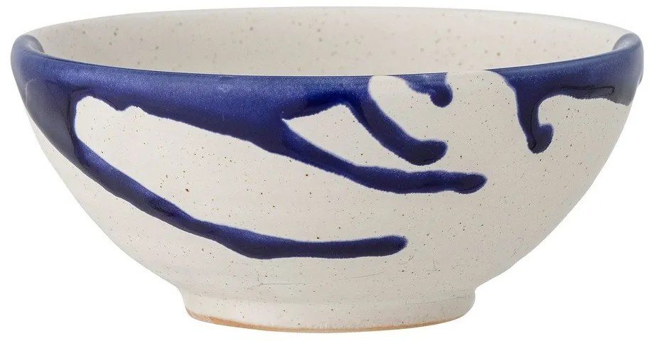 Bielo-modrá miska z kameniny 400 ml Okayama – Bloomingville