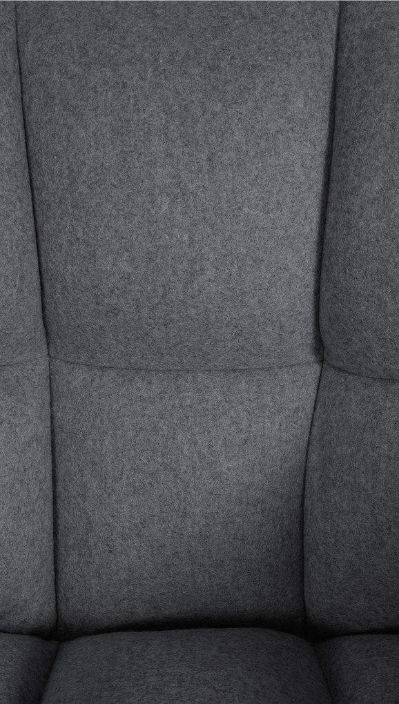 Barová stolička Damaso B - filc, čierny rám - Sivá