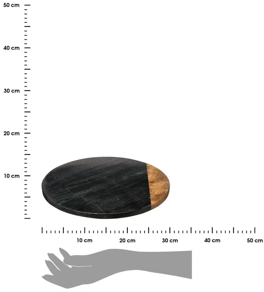 Mramorový otočný servírovací podnos Marbl, (fi) 30 cm