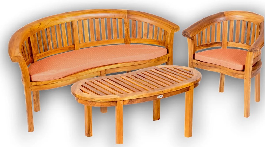 FABIO set - teaková záhradná sedacia súprava