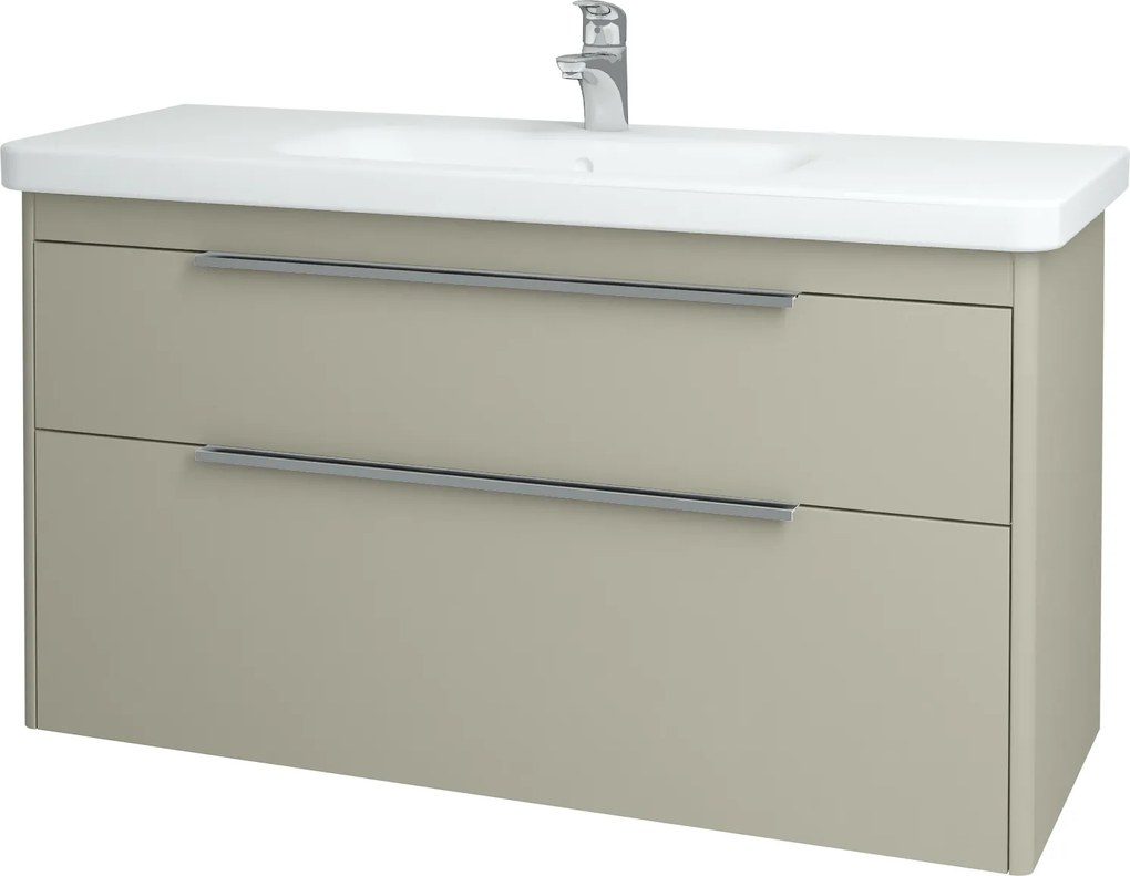 Dřevojas - Koupelnová skříň ENZO SZZ2 120 - M05 Béžová mat / M05 Béžová mat (146542)