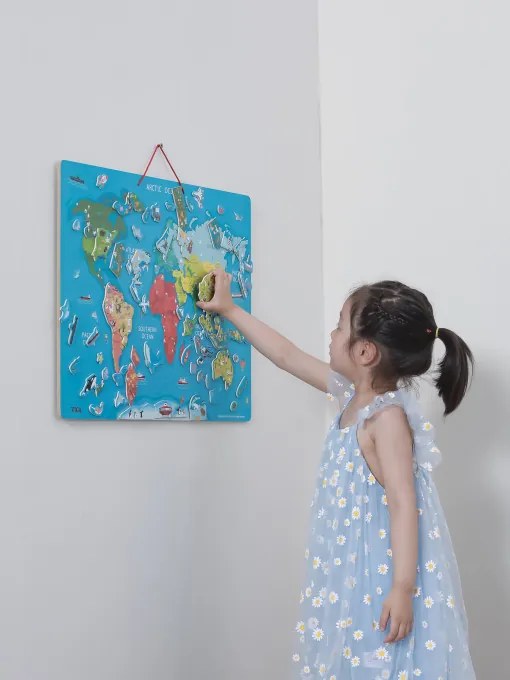 Magnetická tabuľa 2v1 Viga 44508 mapa sveta