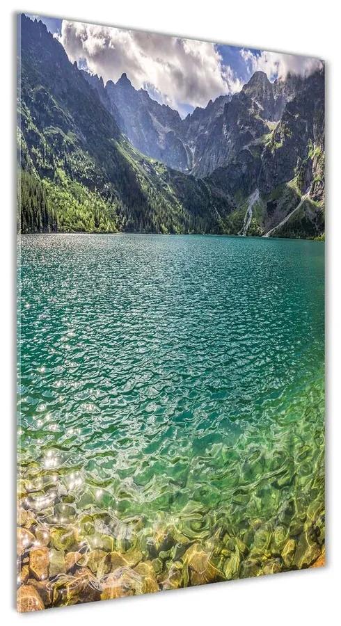 Foto obraz akrylové sklo Jazero v horách pl-oa-70x140-f-99700866