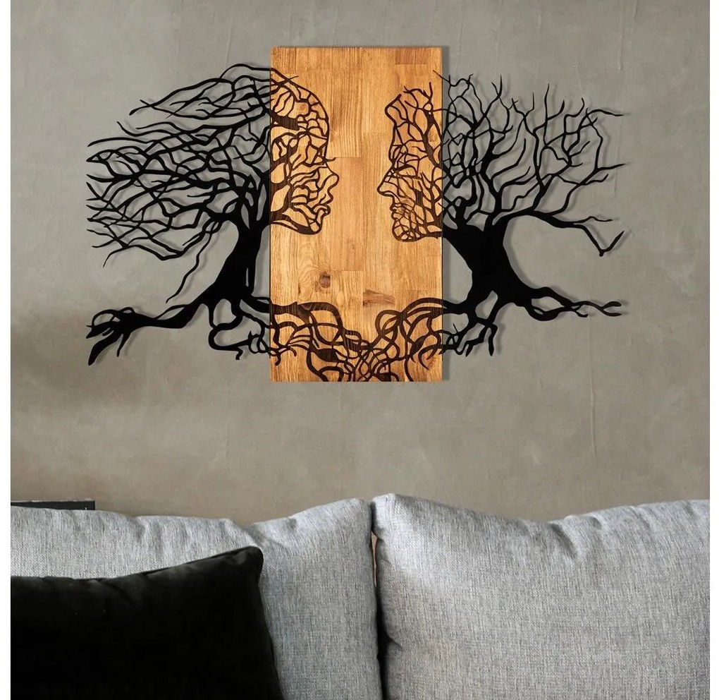 Asir Nástenná dekorácia 58x92 cm drevo/kov drevo/kov AS1468
