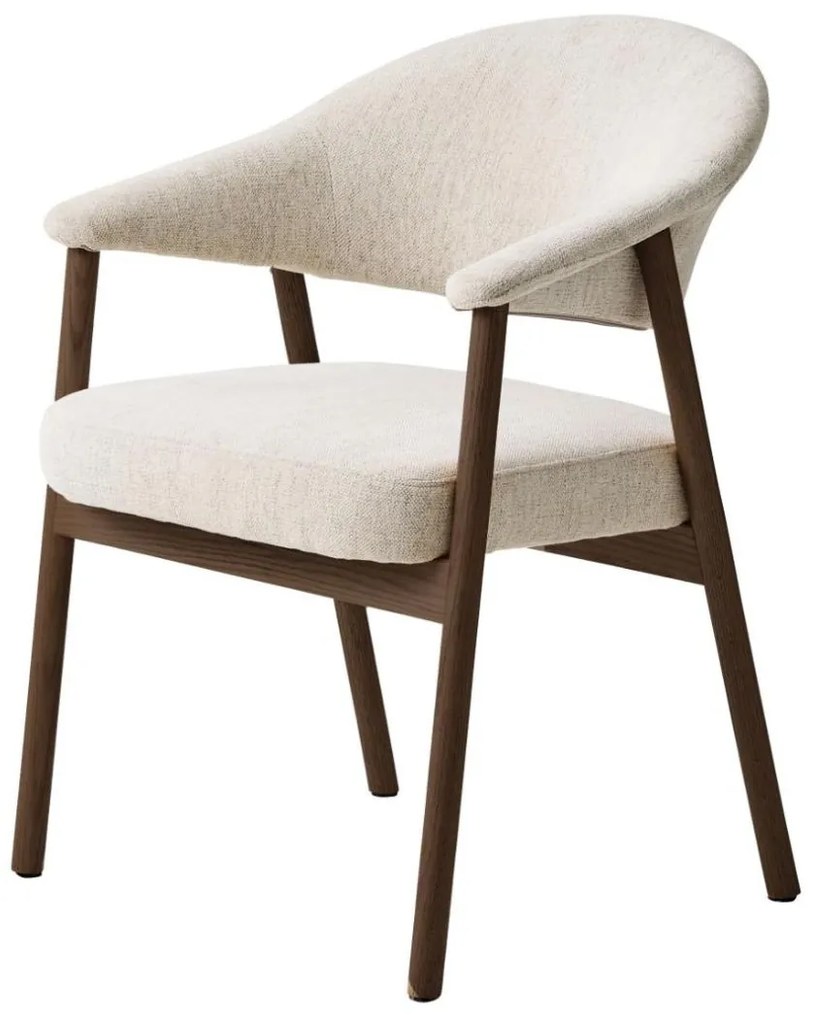 Čalúnené kreslo Elk, tmavý dub (56160100)