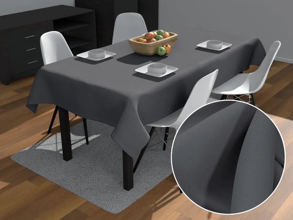 Biante Dekoračný obdĺžnikový obrus Rongo RG-076 Sivý 100x140 cm