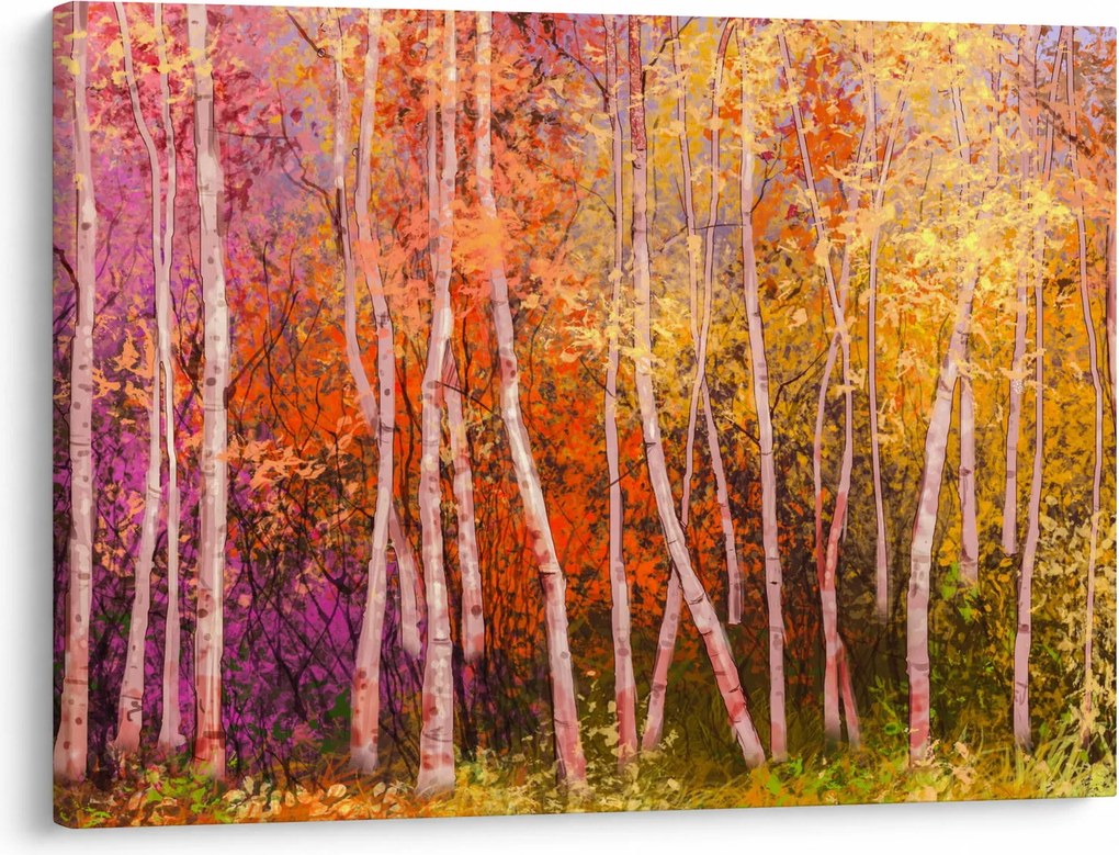 Obraz farebného lesa (70x50 cm)