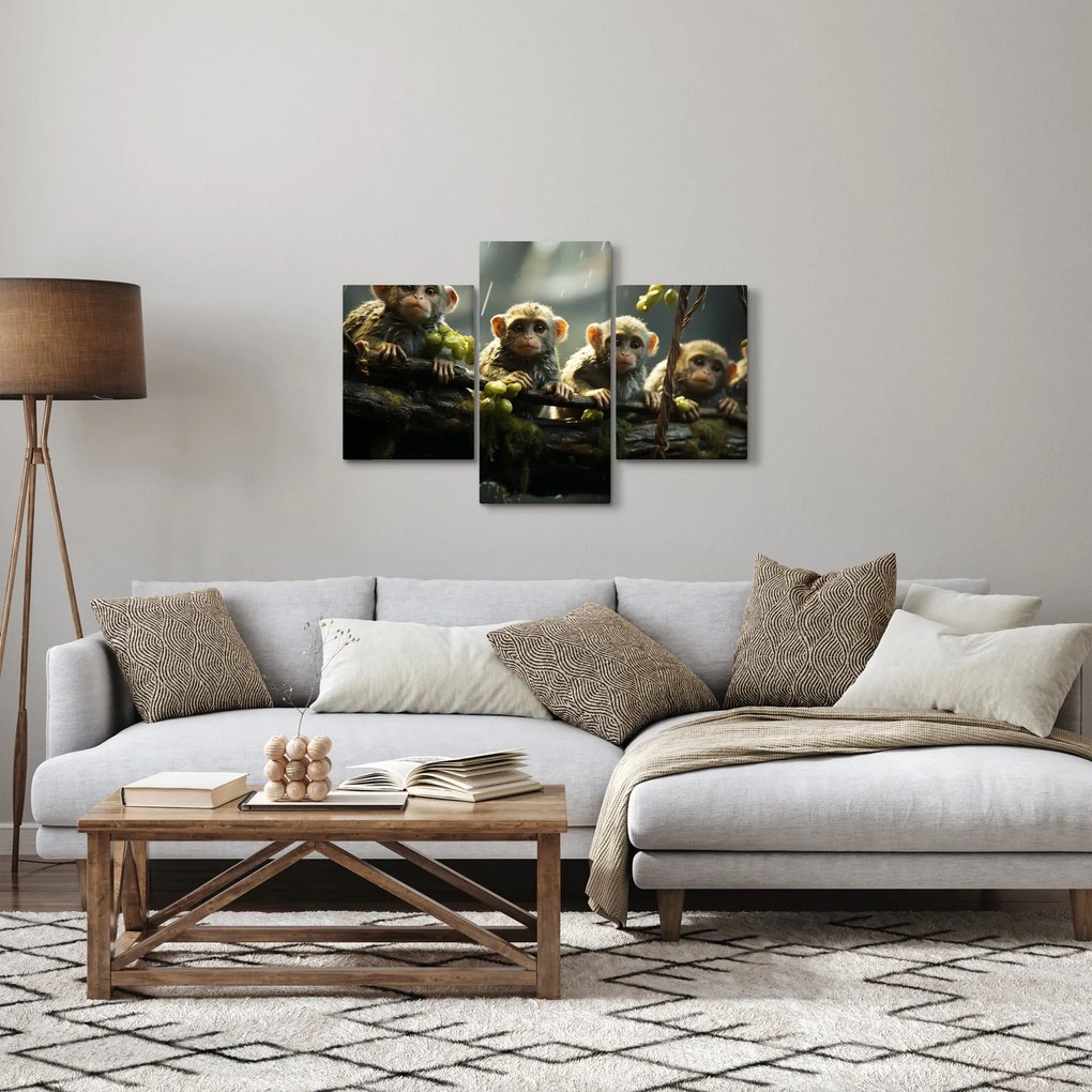 Obraz - Opičky (90x60 cm)