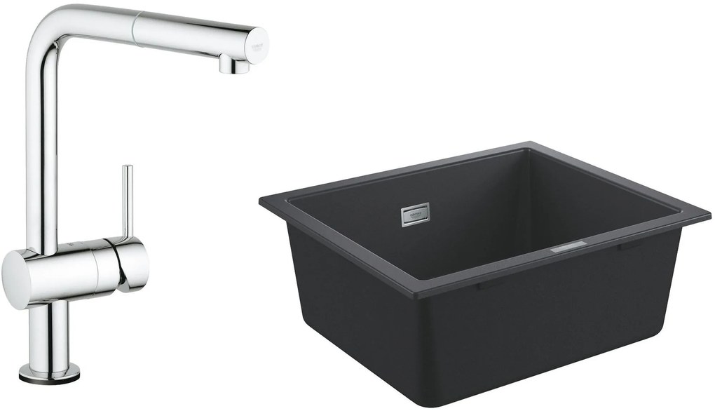 Set kuchynská batéria Grohe Minta 31360001, granitový drez Grohe K700 31654AP0