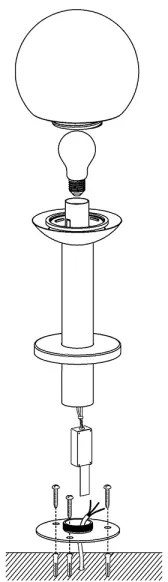 Eglo 33565 - LED Stmievateľná vonkajšia lampa NISIA-C 1xE27/9W/230V 525 mm IP44