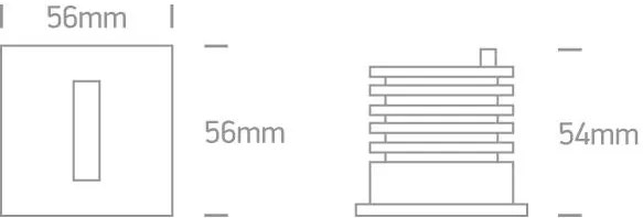 Moderné svietidlo ONE LIGHT ext. vstavané svietidlo DIMM 68004/W/W