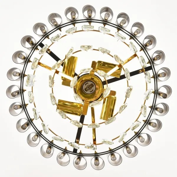 Brilagi - Závesný luster na reťazi ECLIPSE 5xE14/10W/230V priemer 38 cm čierna/zlatá