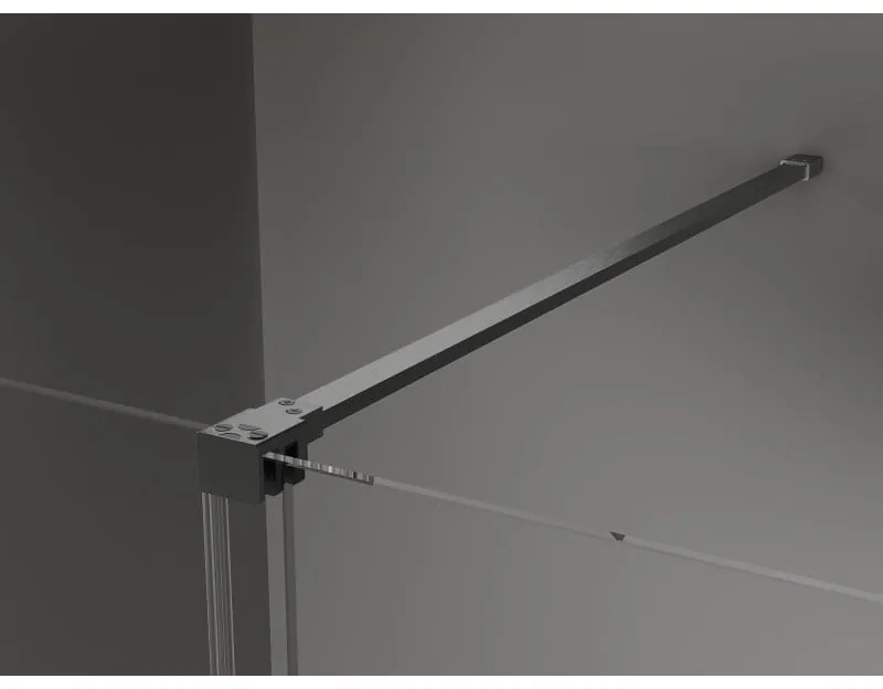 Mexen Velar, posuvné dvere do otvoru typ Walk-In 100 cm, 8mm číre sklo, grafitová matná, 871-100-000-03-66