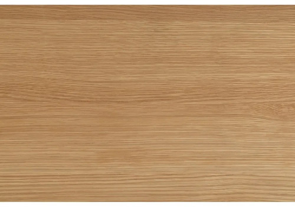 Čierno-prírodný okrúhly konferenčný stolík s doskou v dubovom dekore ø 45 cm Soli – Actona