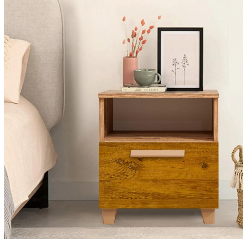 Nočný stolík Nudava 10 (borovica atlantická). Akcia -18%. Vlastná spoľahlivá doprava až k Vám domov. 1094387