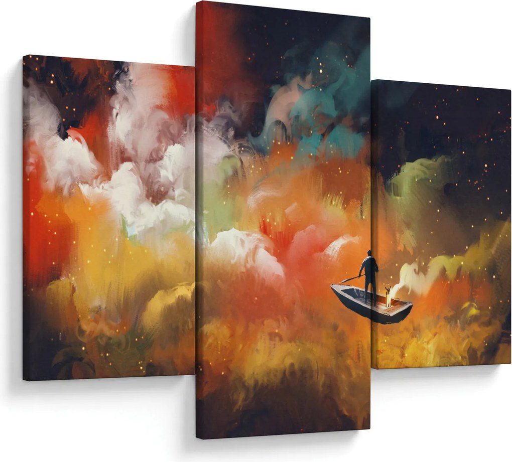 Obraz - Muž plaviace vesmírom (90x60 cm)