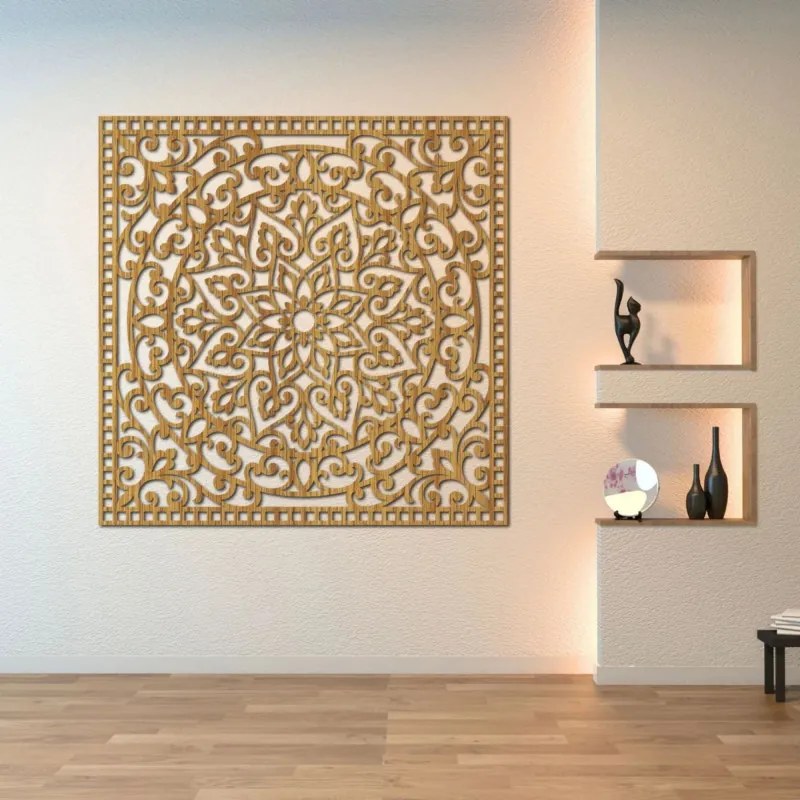 Drevený panel s mandalou orientálna mandala | SENTOP HDF0514