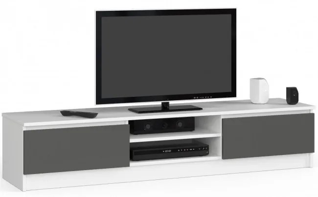 Stolík pod TV RTV K 160 CLP biely / sivý
