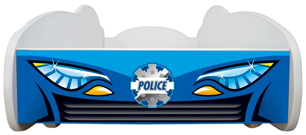 TOP BEDS Detská auto posteľ Racing Cars 140cm x 70cm - POLICE