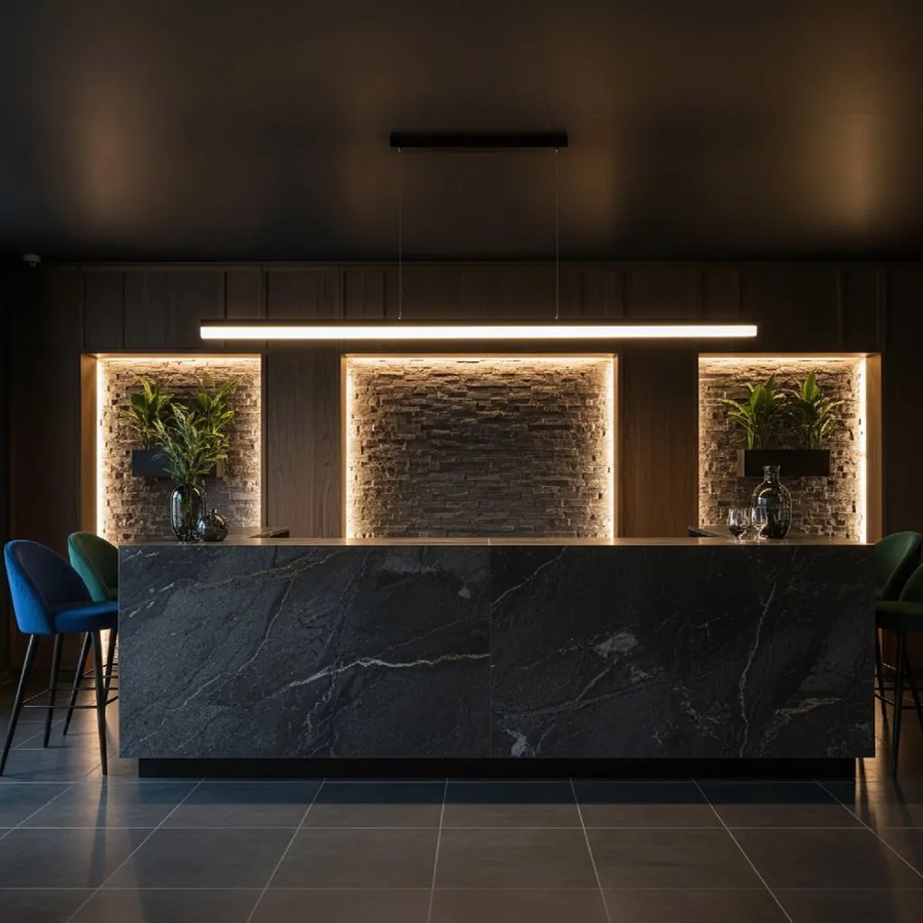 Toolight Toolight, LED stropné svietidlo 200cm, 48W, 4000K, APP1695-CP, čierna, OSW-07892